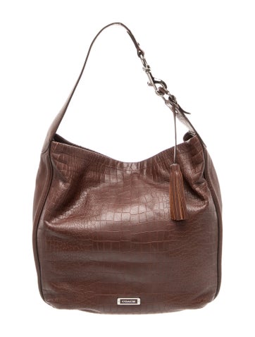 Embossed Leather Shoulder Bag