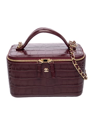Embossed Top Handle Vanity Case