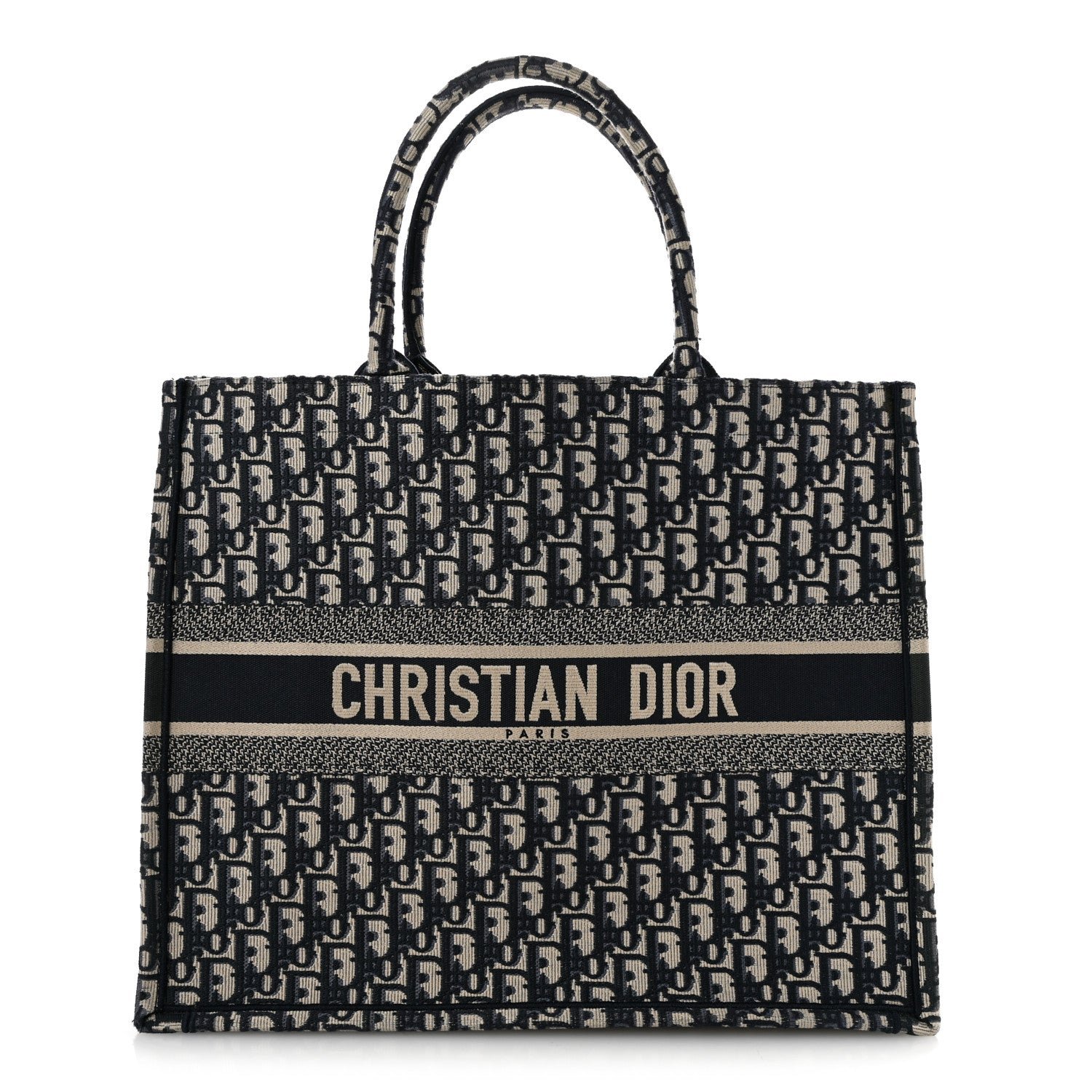 Dior Oblique Large Book Tote Blue Multicolor
