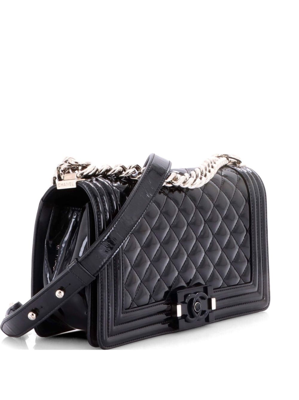 Boy Flap Bag Quilted Plexiglass Patent Old Medium shoulder bag