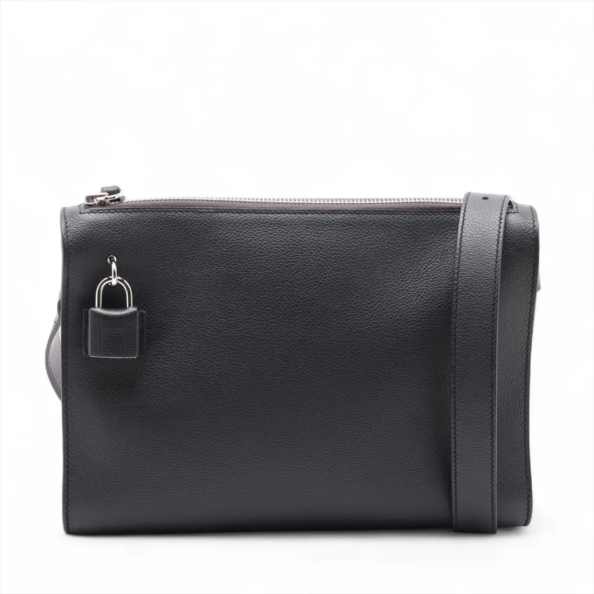Hermès Volitol Everglain Black Silver Metal Fittings