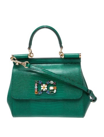 Dolce & Gabbana Embossed Leather Sicily Medium