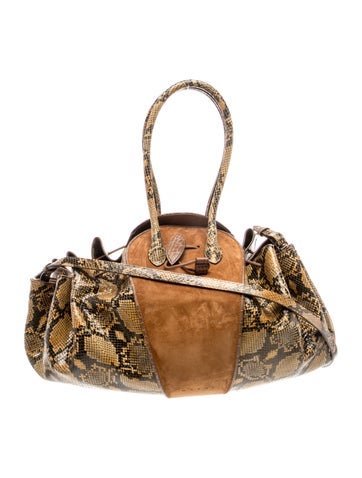 Marni Embossed Leather Top Handle Bag