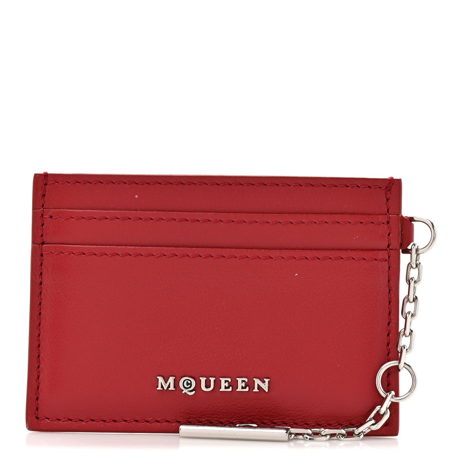 Alexander McQueen Alexander McQueen Calfskin Sling Card Holder Red