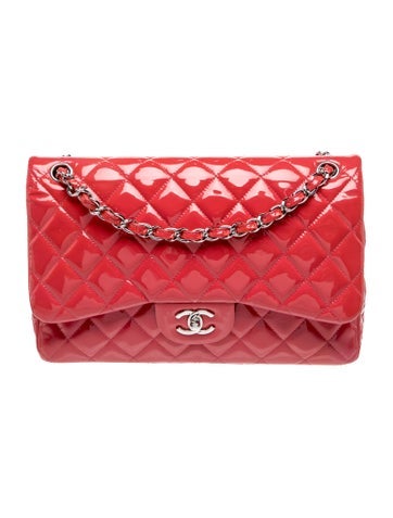 Classic Jumbo Patent Double Flap Bag