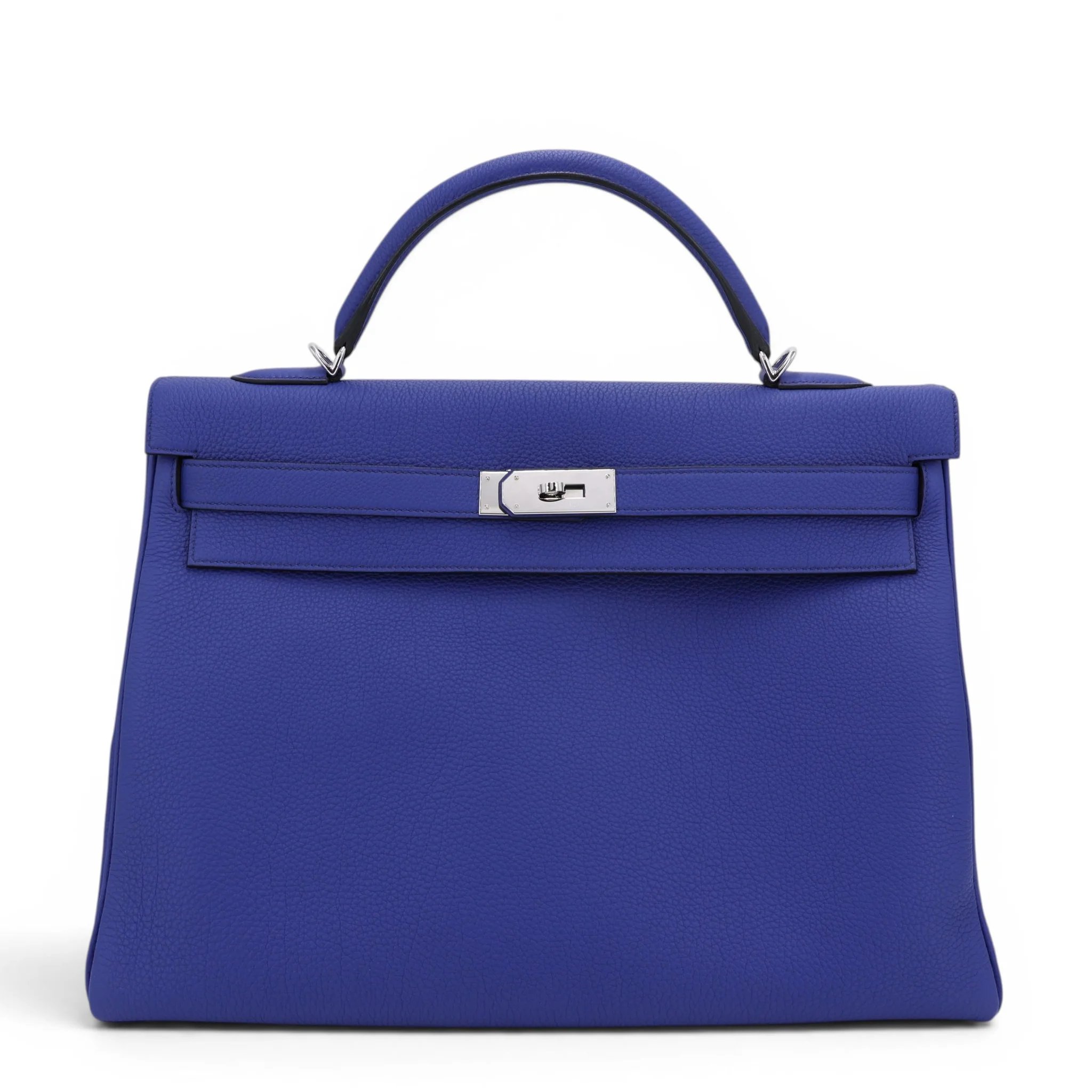 Excellent ( Rank SA ) HERMÈS Kelly 40 Bleu Electrique (7T) Togo Palladium hardware B (2023)