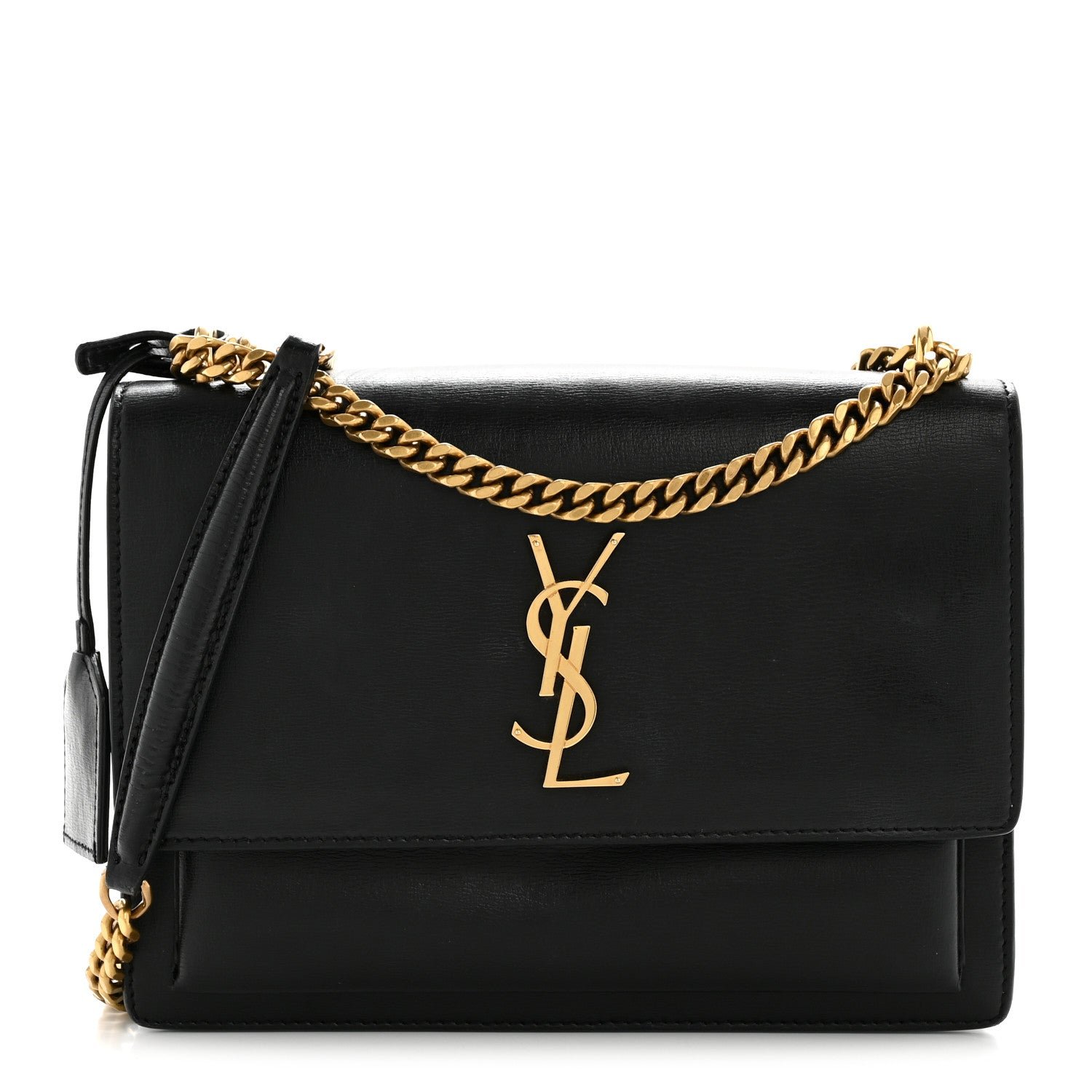 Saint Laurent Calfskin Medium Monogram Sunset Black