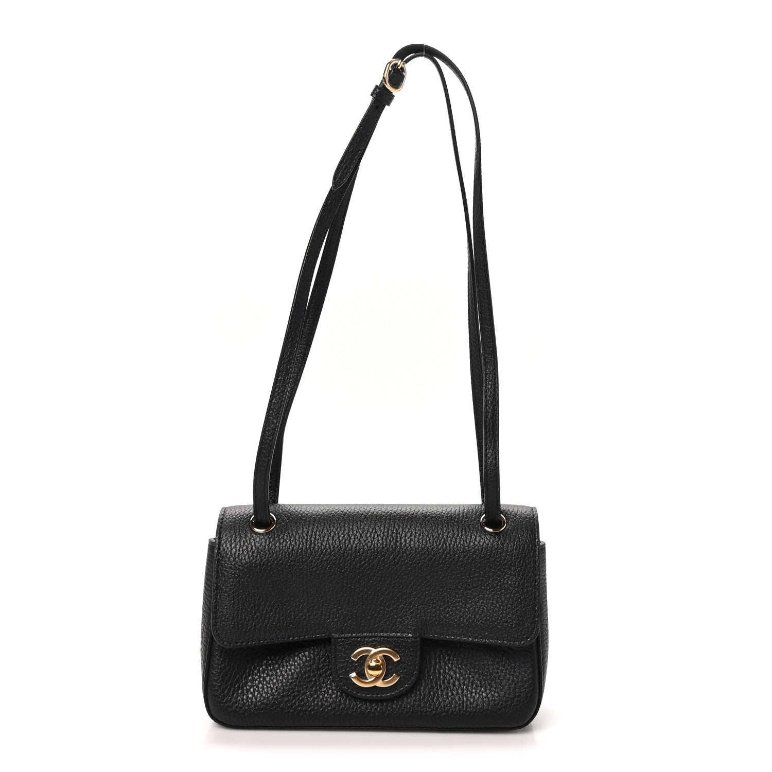Chanel Grained Calfskin Mini Souplissimo Maxi Flap Black