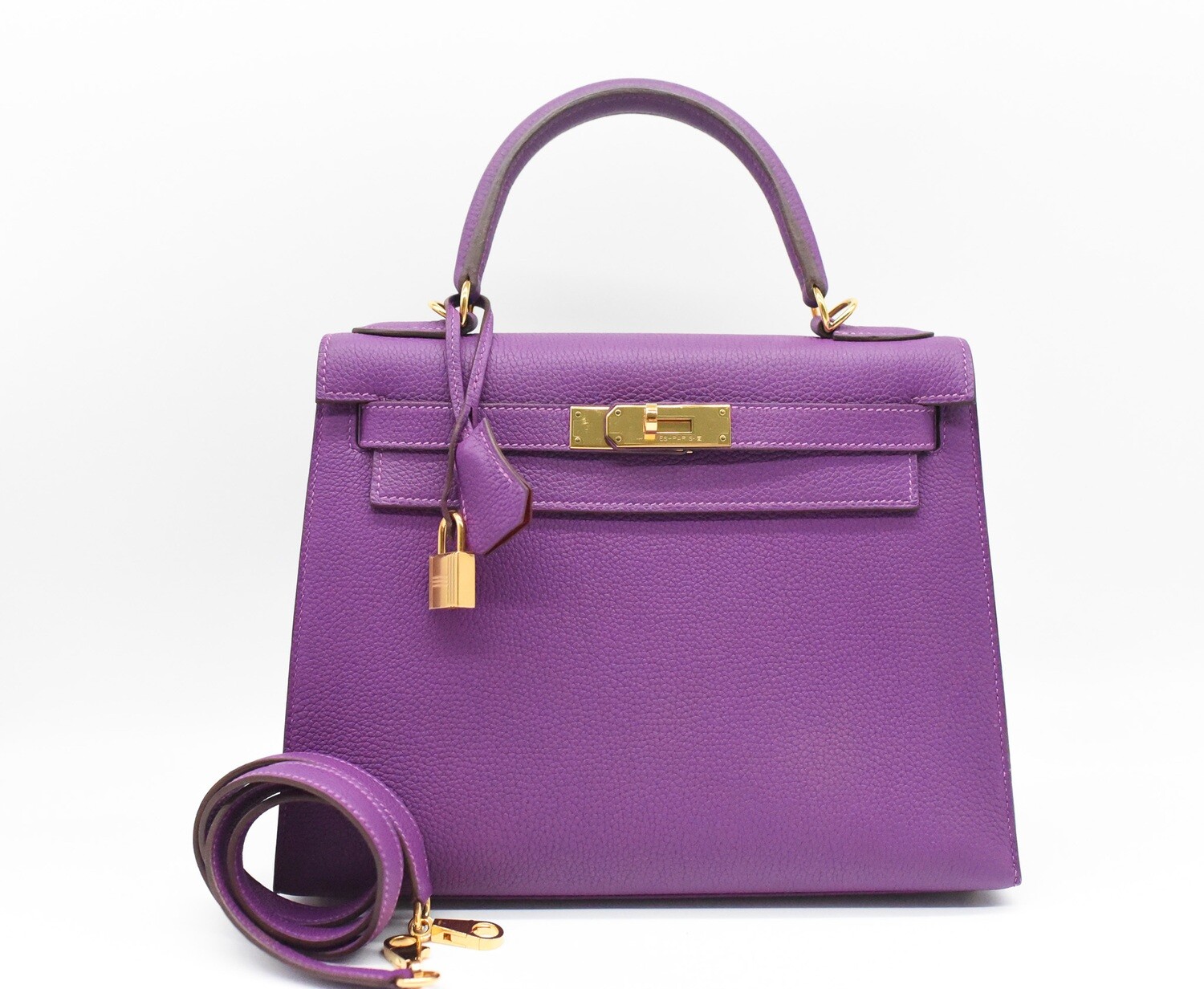 Hermes Hermes Kelly 28 Sellier, Anemone Purple Special Order with Gold Hardware, Preowned in Box MA004 (Wire Price)
