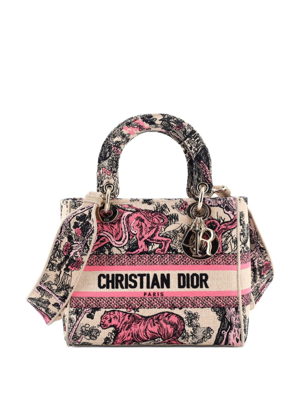 Dior Lady D-Lite Bag Embroidered Raffia Medium satchel