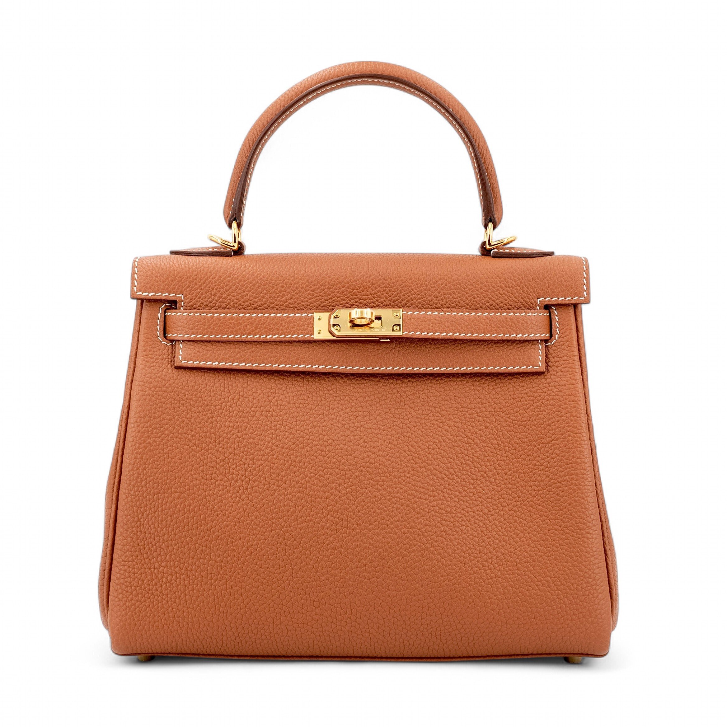 Hermes Unused ( Rank NS ) HERMÈS Kelly 25 Gold (37) Togo Gold hardware Z (2021)