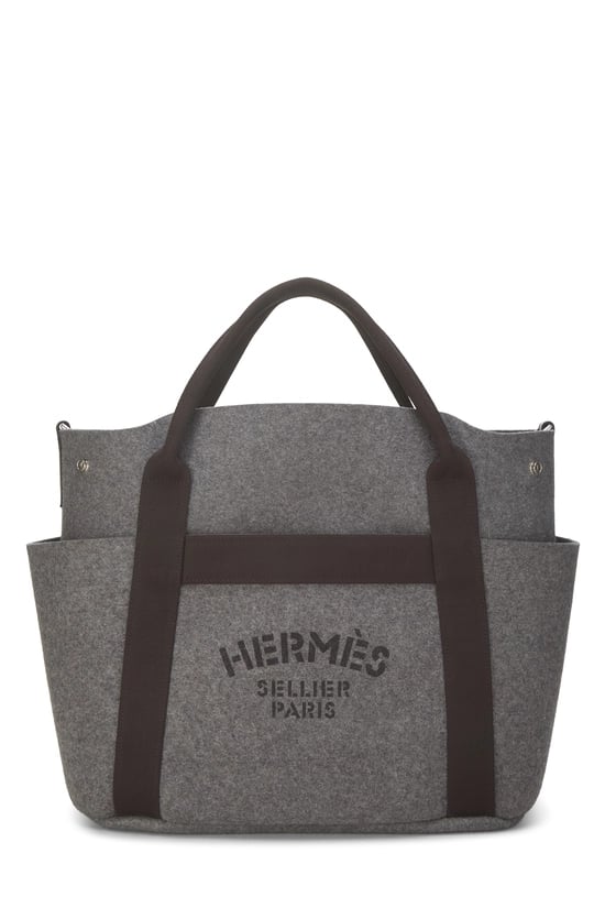 Grey Felt Sac de Pansage Grooming Bag