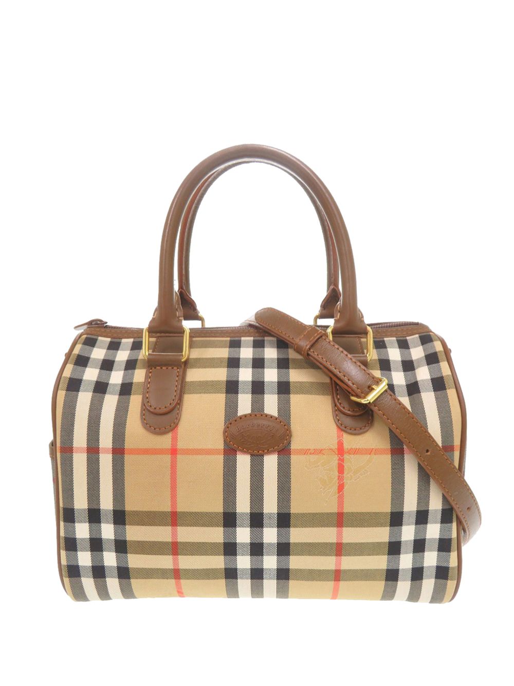 20th Century Haymarket Check Canvas Boston Bag satchel
