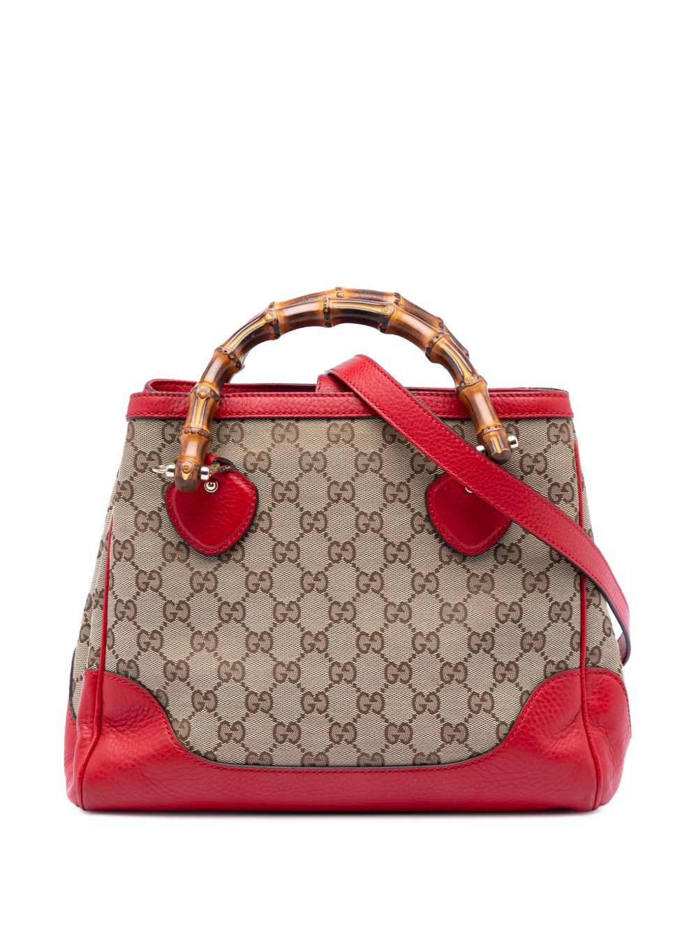 2016-2026 Small GG Canvas Diana Bamboo Top Handle Tote satchel