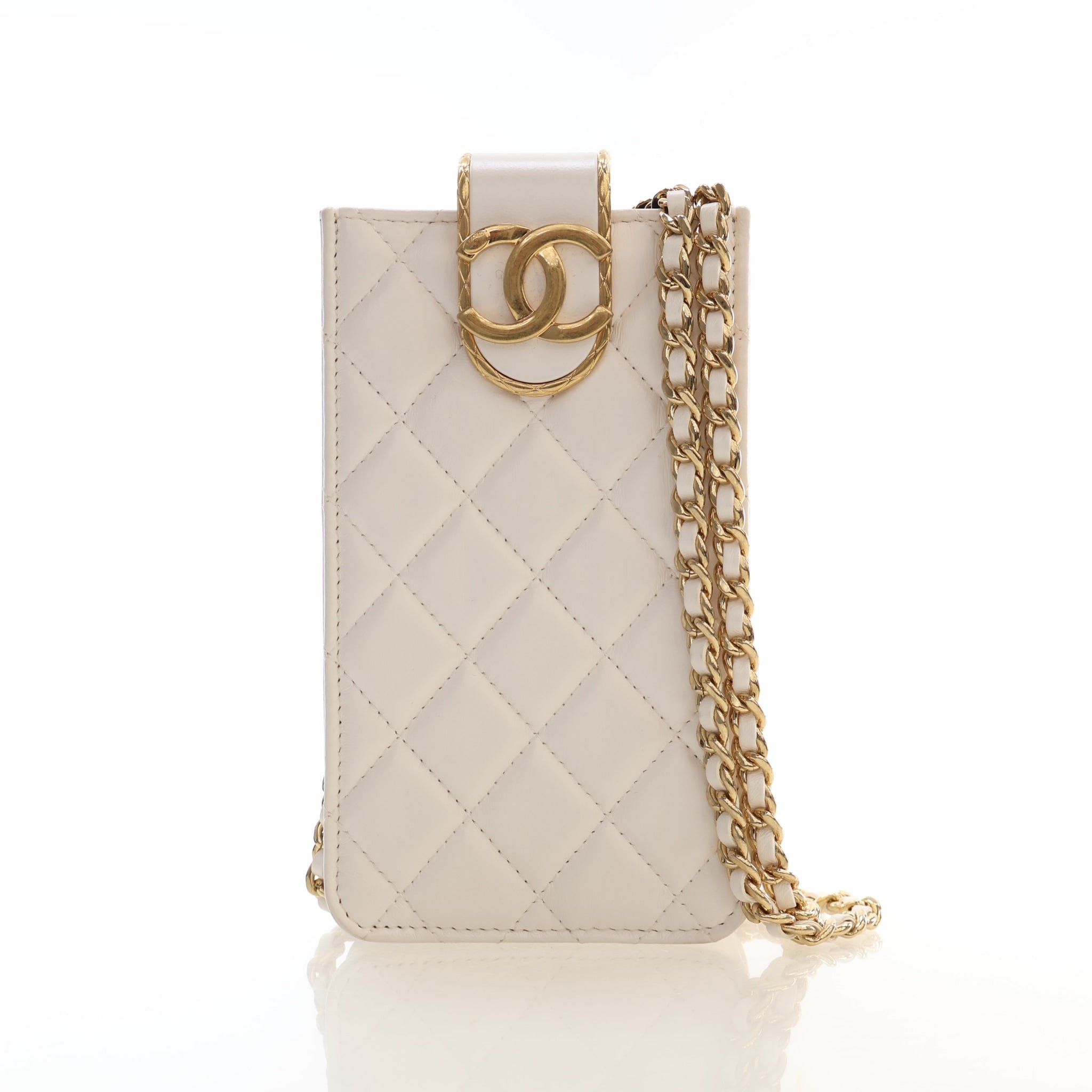 Chanel Lambskin Phone Holder On Chain
