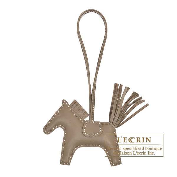 Hermes Rodeo charm PM Etoupe grey Agneau