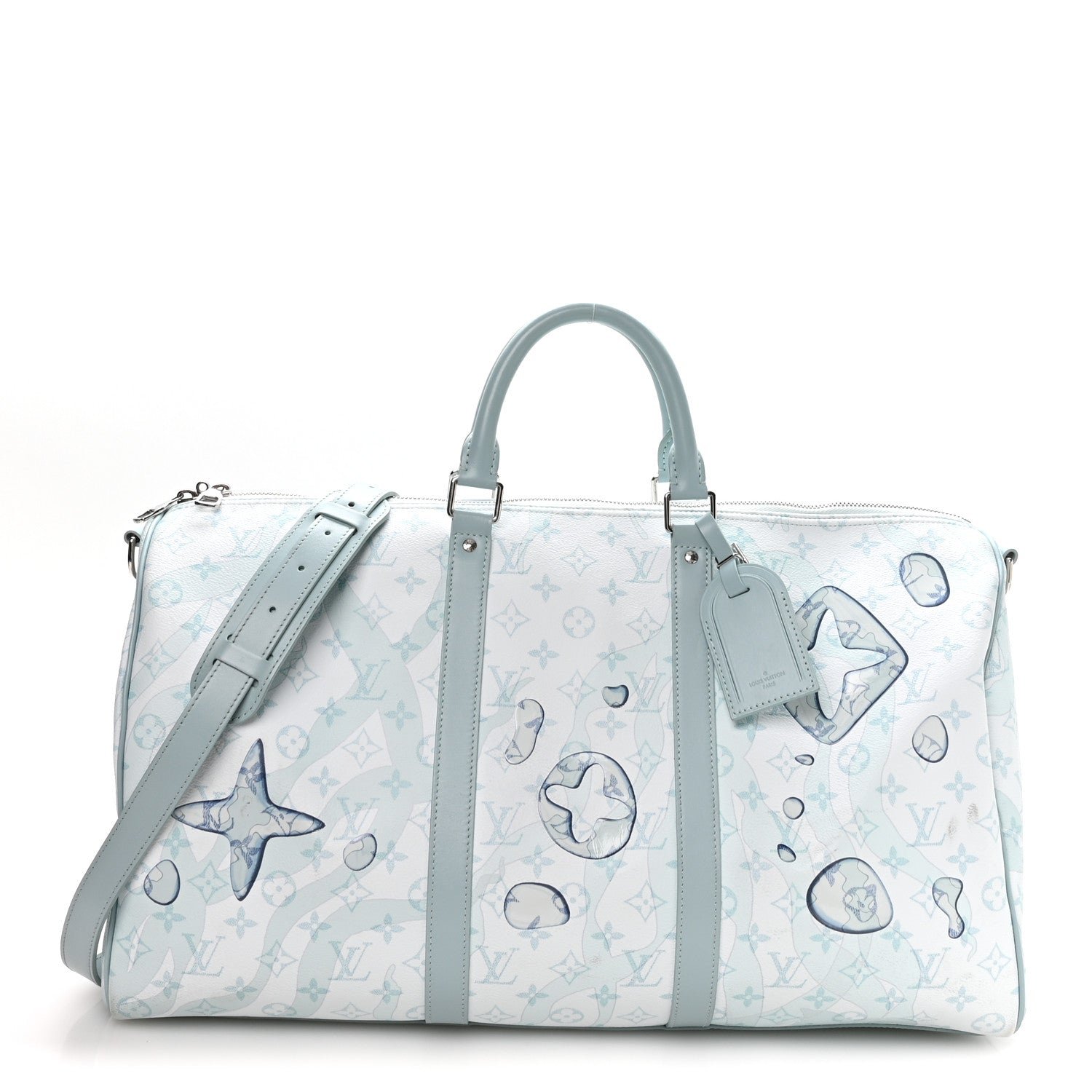 Louis Vuitton Louis Vuitton Monogram Aquagarden Keepall Bandouliere 50 Crystal Blue