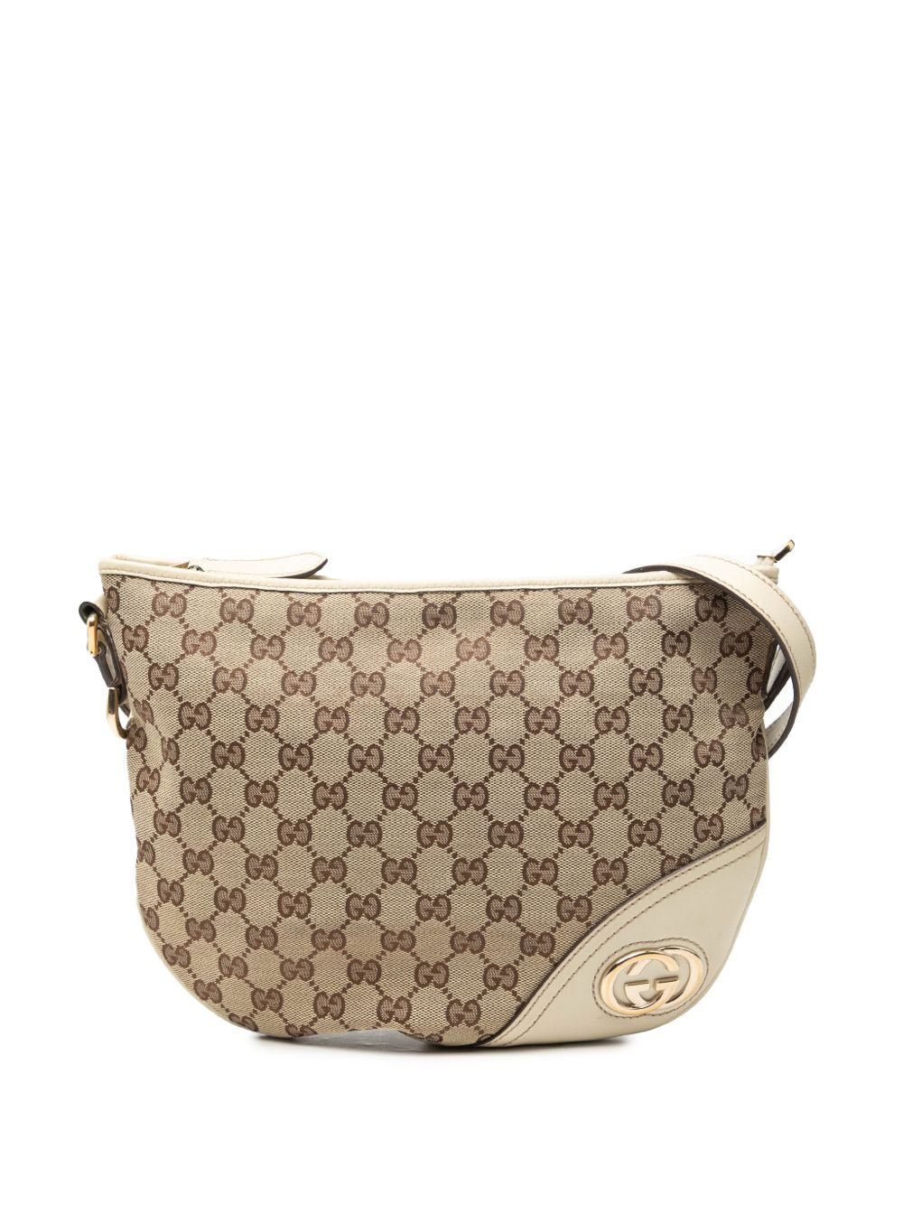 2000-2015 Medium GG Canvas New Britt Half Moon crossbody bag