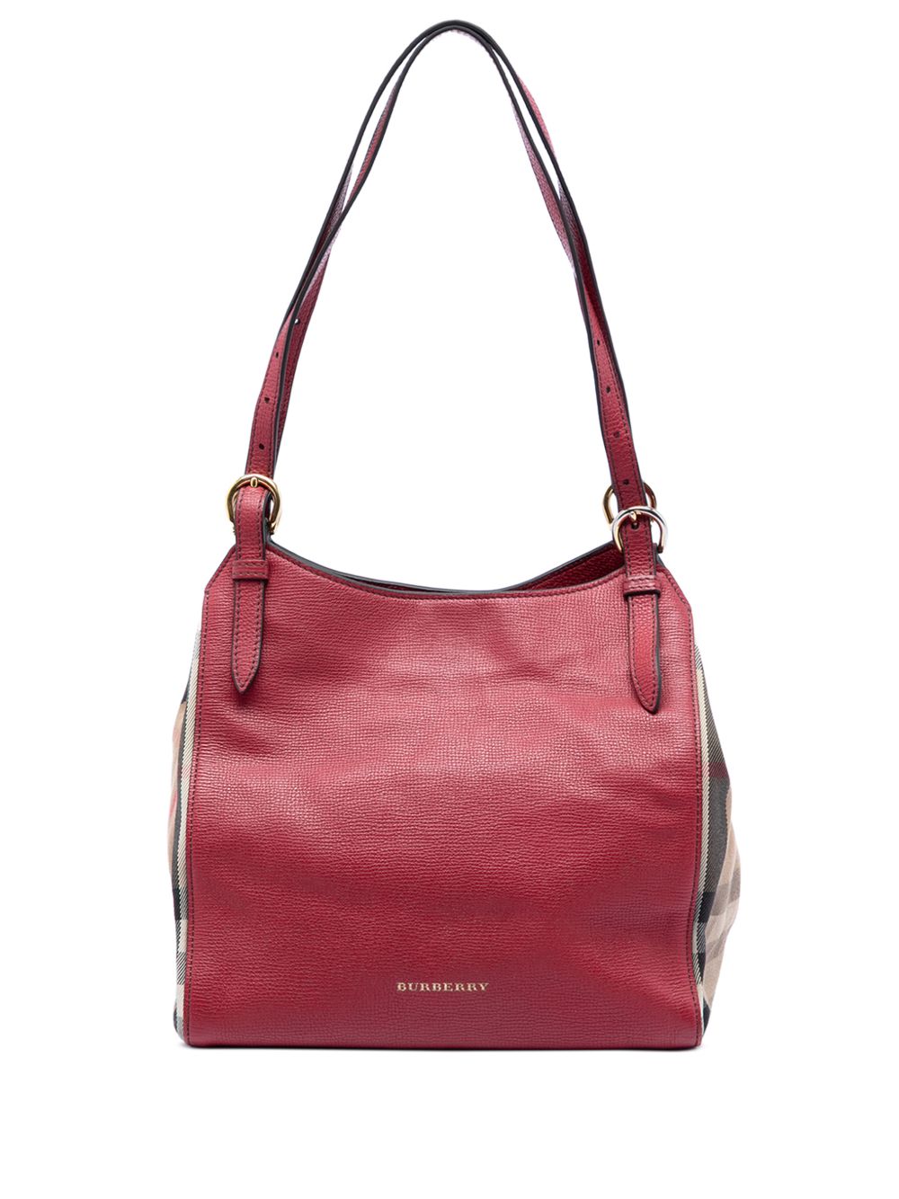 2000-2017 Small Leather and House Check Canvas Canterbury tote bag