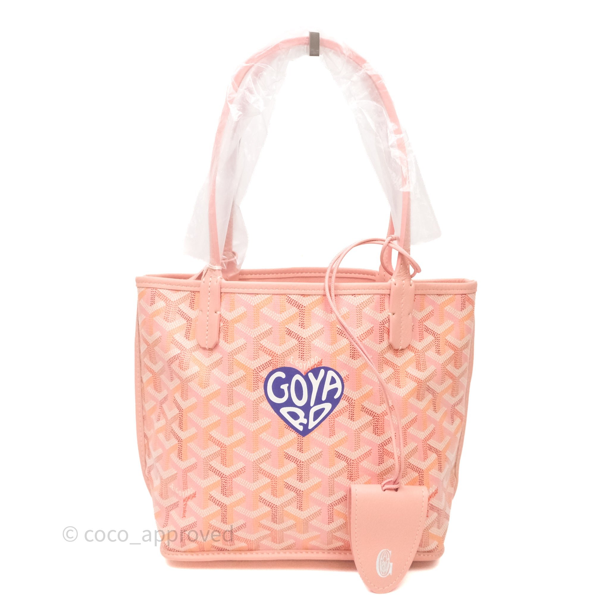 Goyard Anjou Mini Bag Goyardine Canvas Pink
