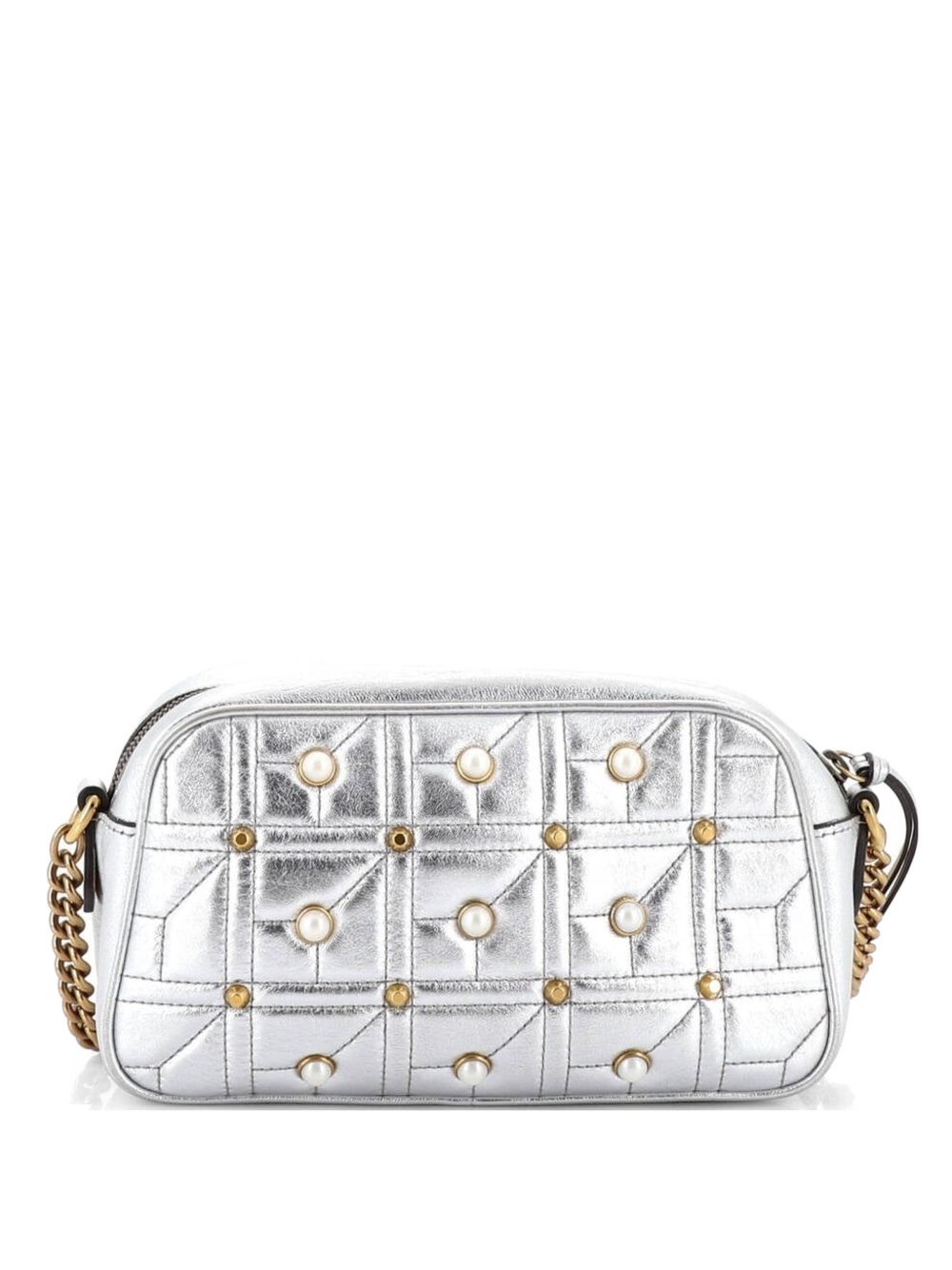 Pearly GG Marmont Shoulder Bag Embellished Matelasse Leather Small crossbody bag