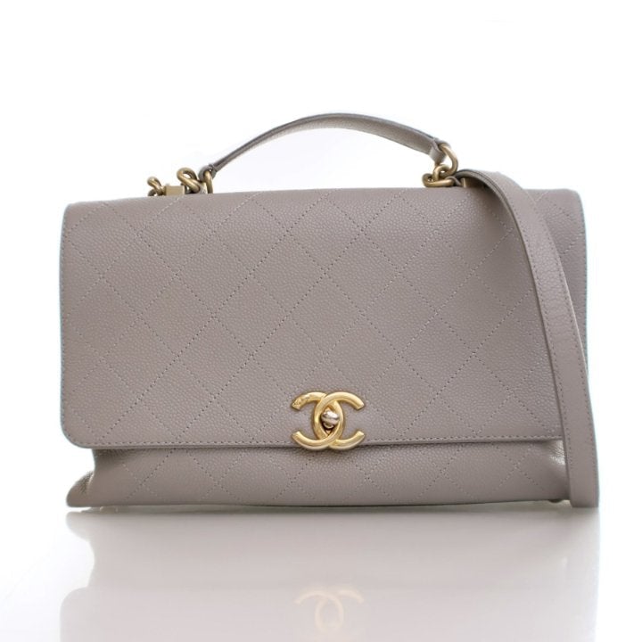 Chanel Medium Grey Caviar Chic Affinity Flap Bag