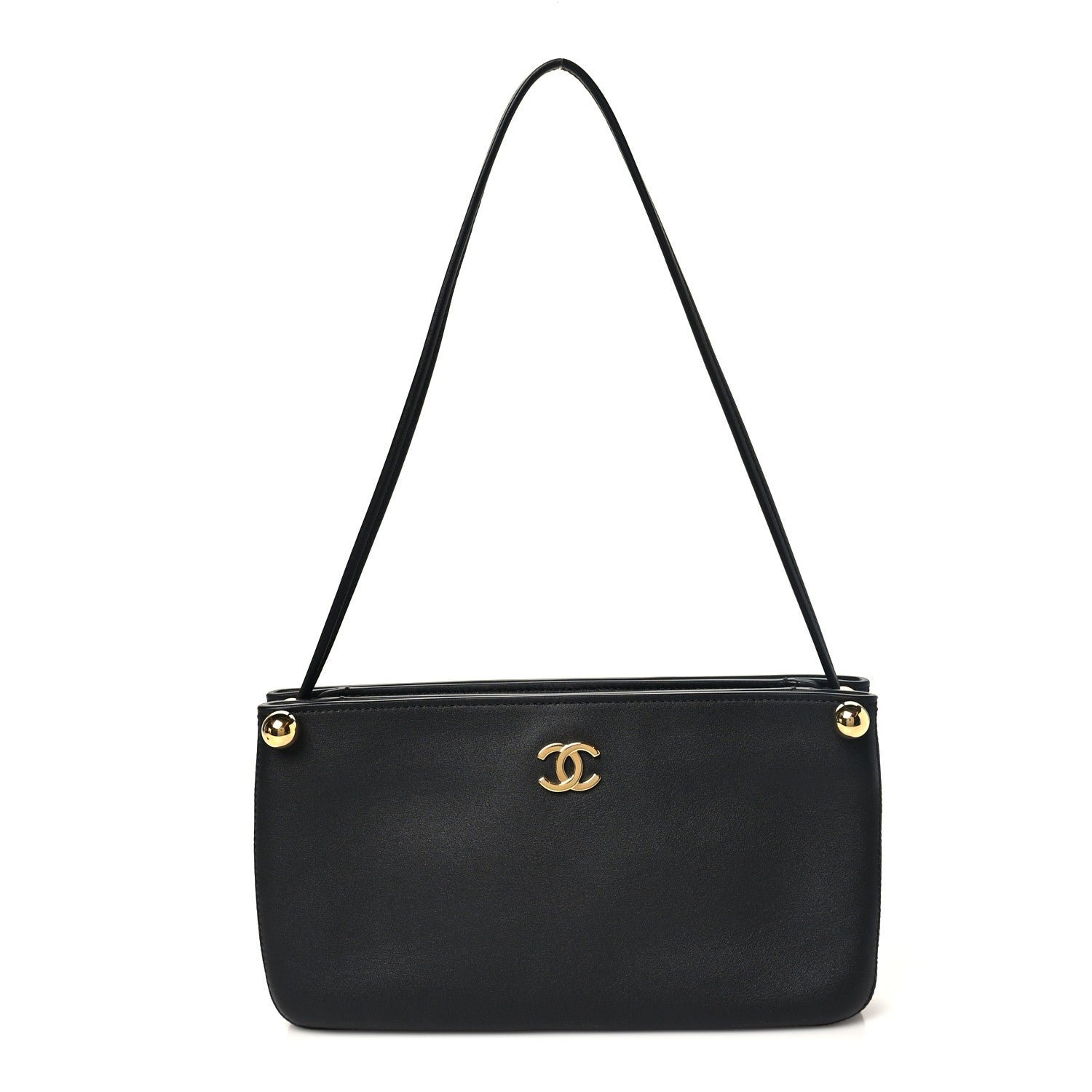 Chanel Calfskin Chick Studs Clutch Black