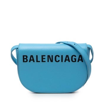 Grained Calfskin Logo Ville Day Crossbody