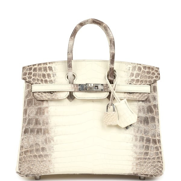 Hermes Hermes Birkin 25 Himalaya Niloticus Crocodile Palladium Hardware