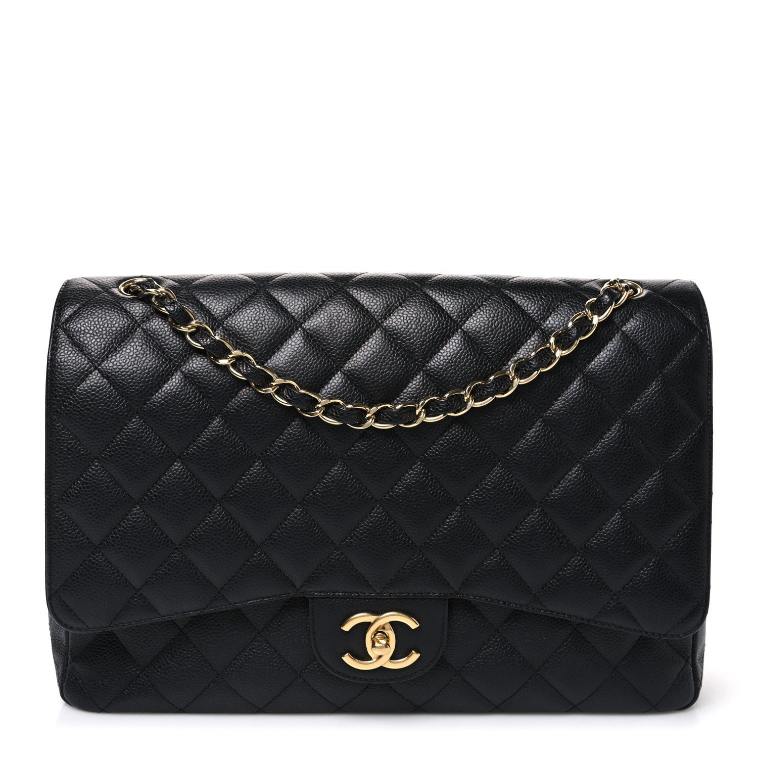Chanel Caviar Quilted Maxi Double Flap Black