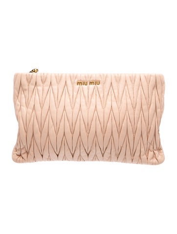 Miu Miu Leather Leather Matelassé Clutch