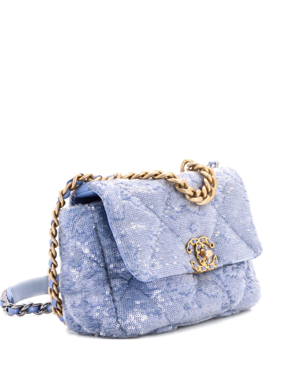 19 Flap Bag Quilted Sequins Medium shoulder bag