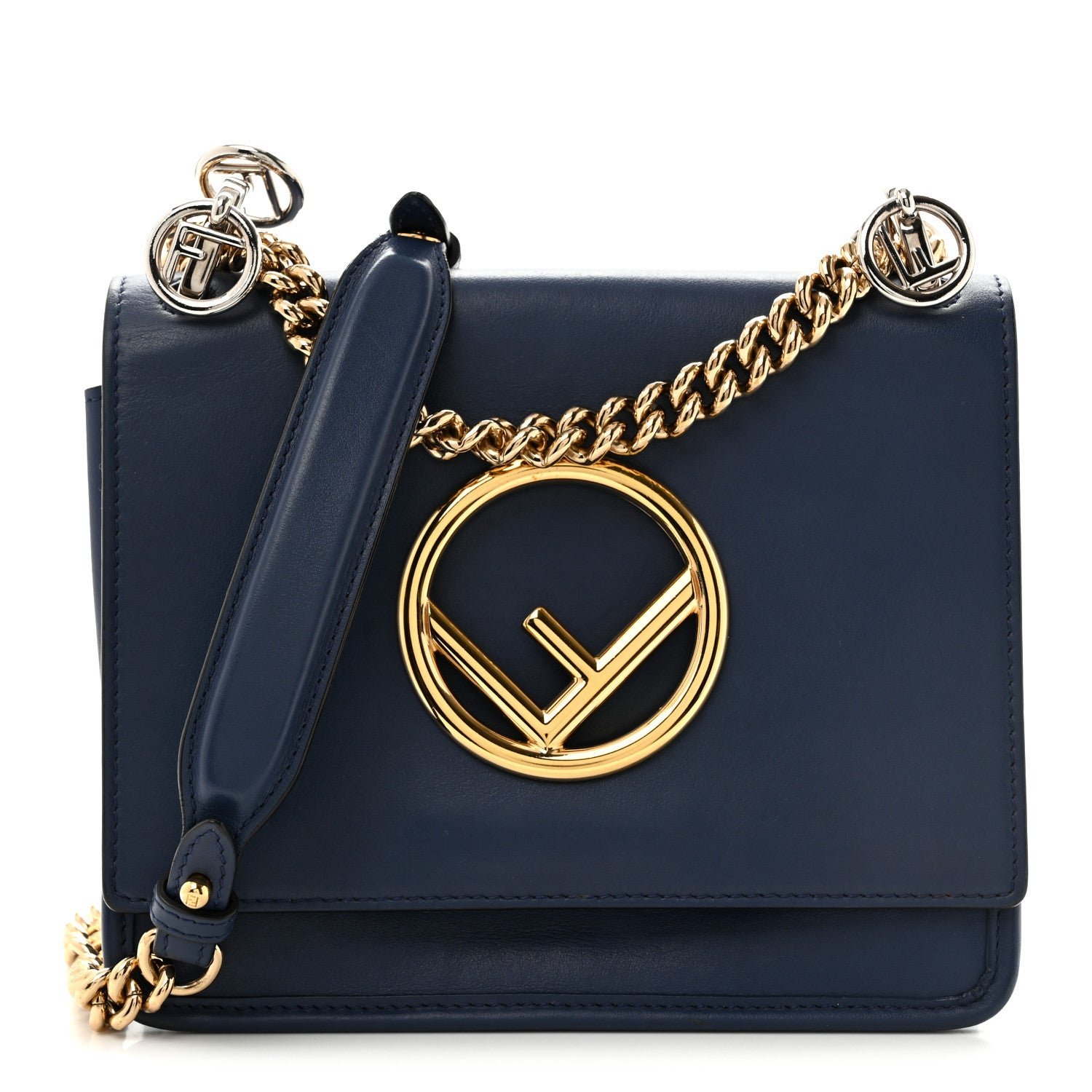 Fendi Vitello Century Opaco F is Fendi Small Kan I Shoulder Bag Nebula