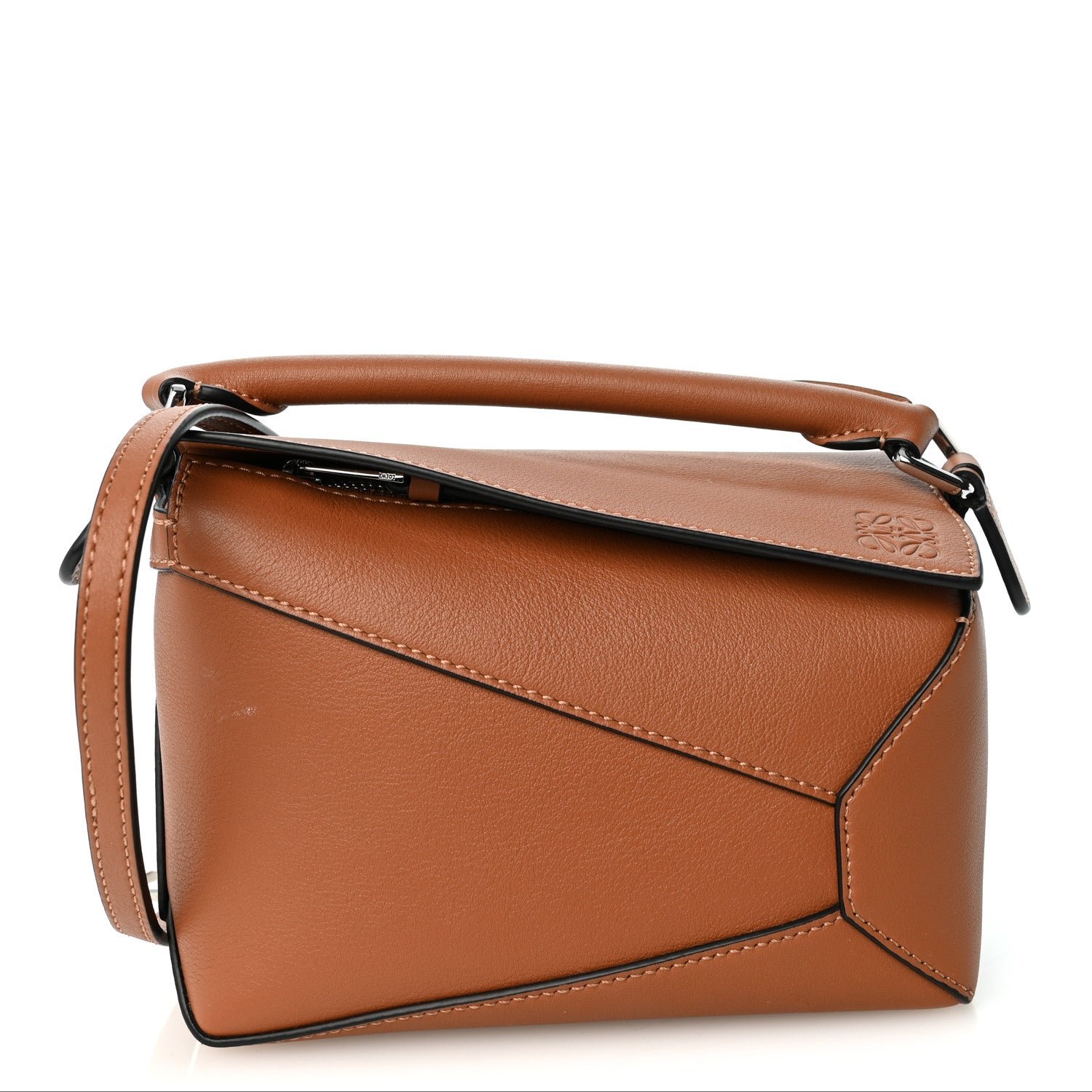 Loewe Calfskin Mini Puzzle Edge Bag Tan