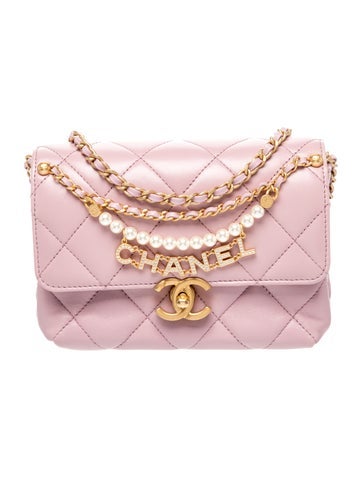 CC Pearl Quilted Flap Bag