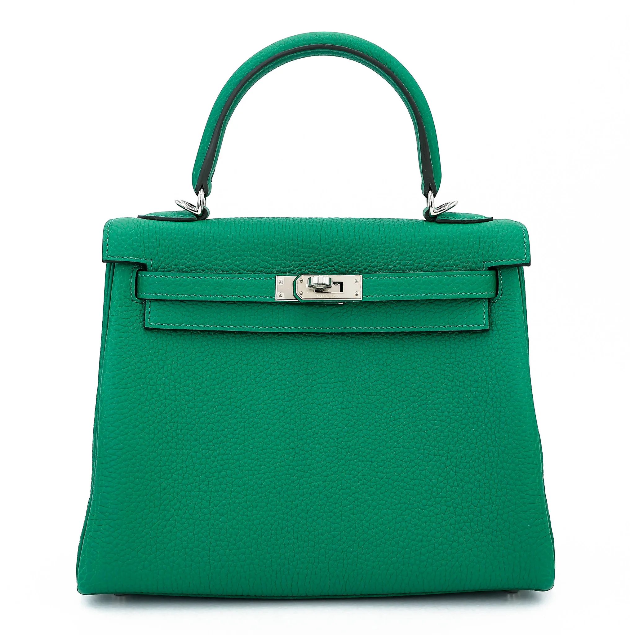 Unused ( Rank NS ) HERMÈS Kelly 25 Vert Vertigo (U4) Togo Palladium hardware B (2023)