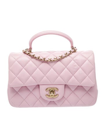 Classic Rectangular Mini Top Handle Flap Bag