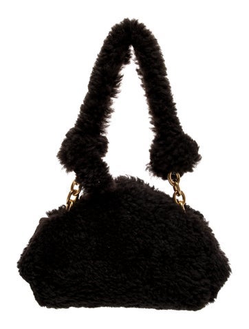 Bottega Veneta Shearling Shearling Tip Clutch Small