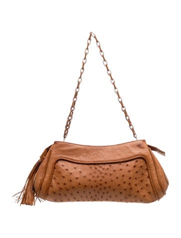 Nancy Gonzalez Ostrich Shoulder Bag