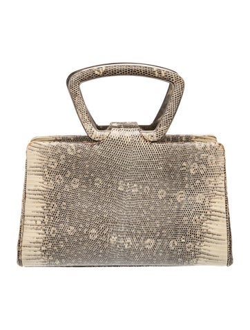 Lizard Top Handle Bag