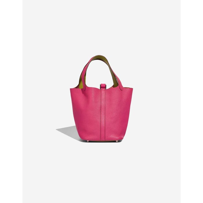 Hermes 
		Picotin 18 Chèvre Vert Anis / Rose Tyrien    