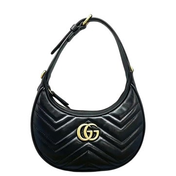 Calfskin GG Marmont Half-Moon Bag Mini