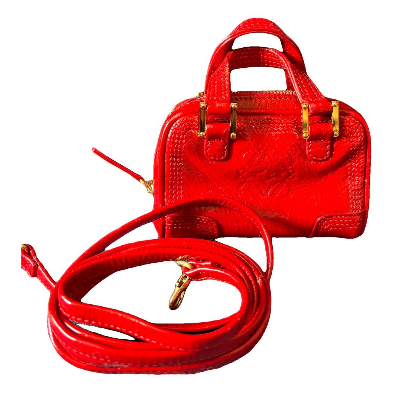 Patent leather clutch bag