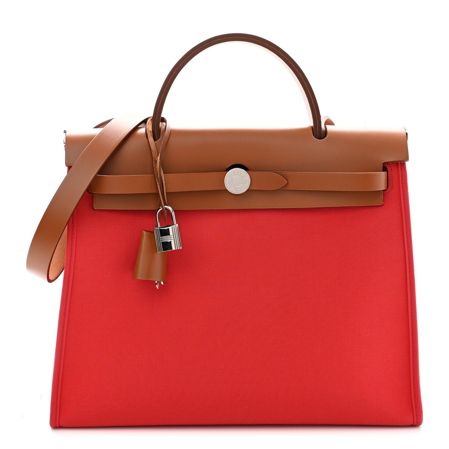 Hermes Toile Vache Hunter Herbag Zip 31 PM Rose Jaipur Natural