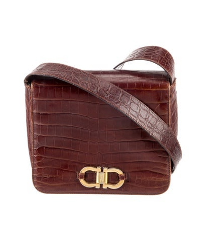 Salvatore Ferragamo Ferragamo Alligator Crossbody Bag