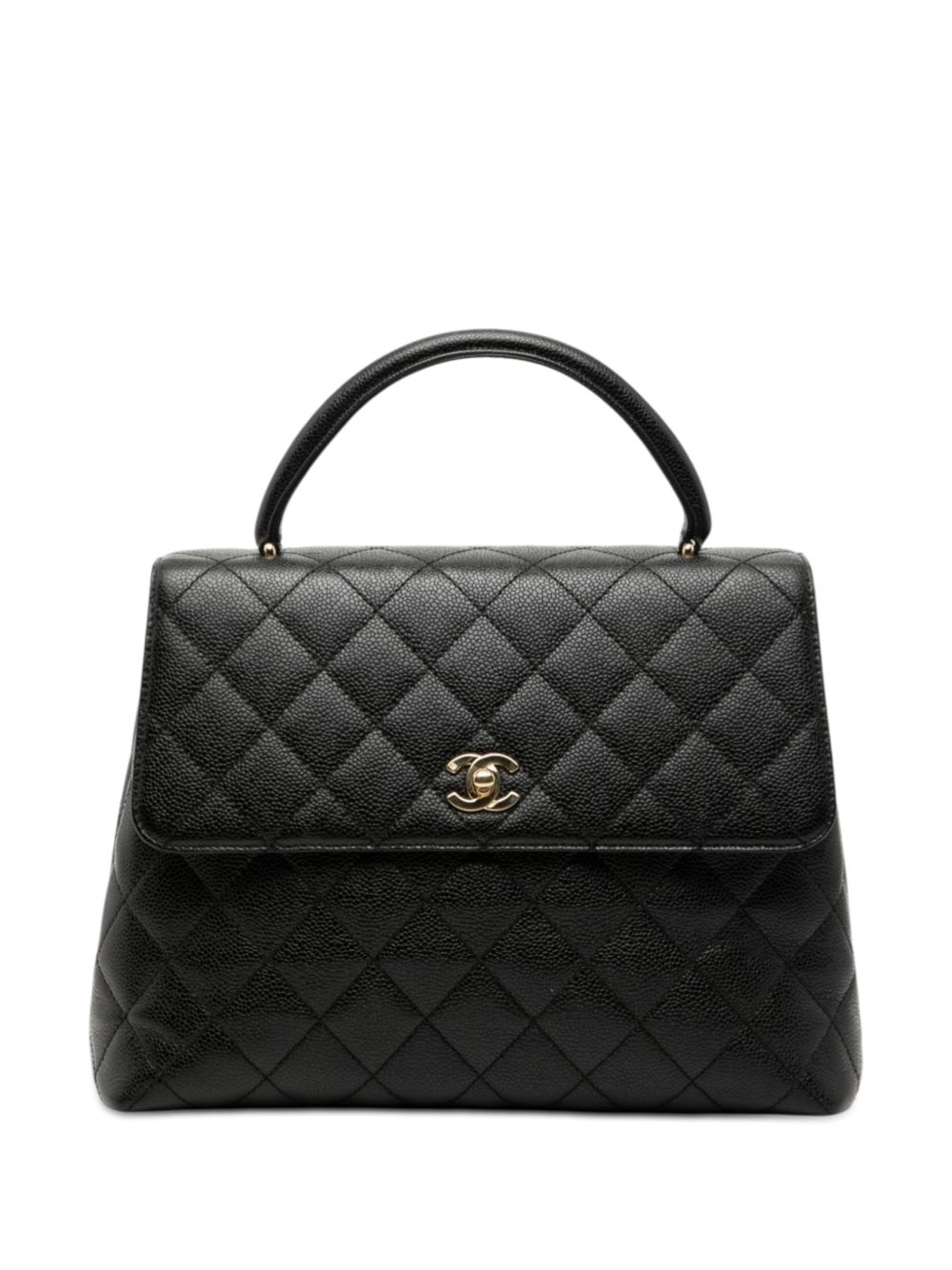 2000-2002 CC Quilted Caviar Kelly Top Handle Bag handbag