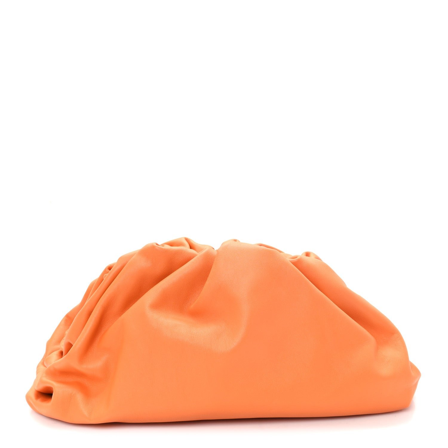 Bottega Veneta Smooth Butter Calf The Pouch Oversized Clutch Burnt Orange