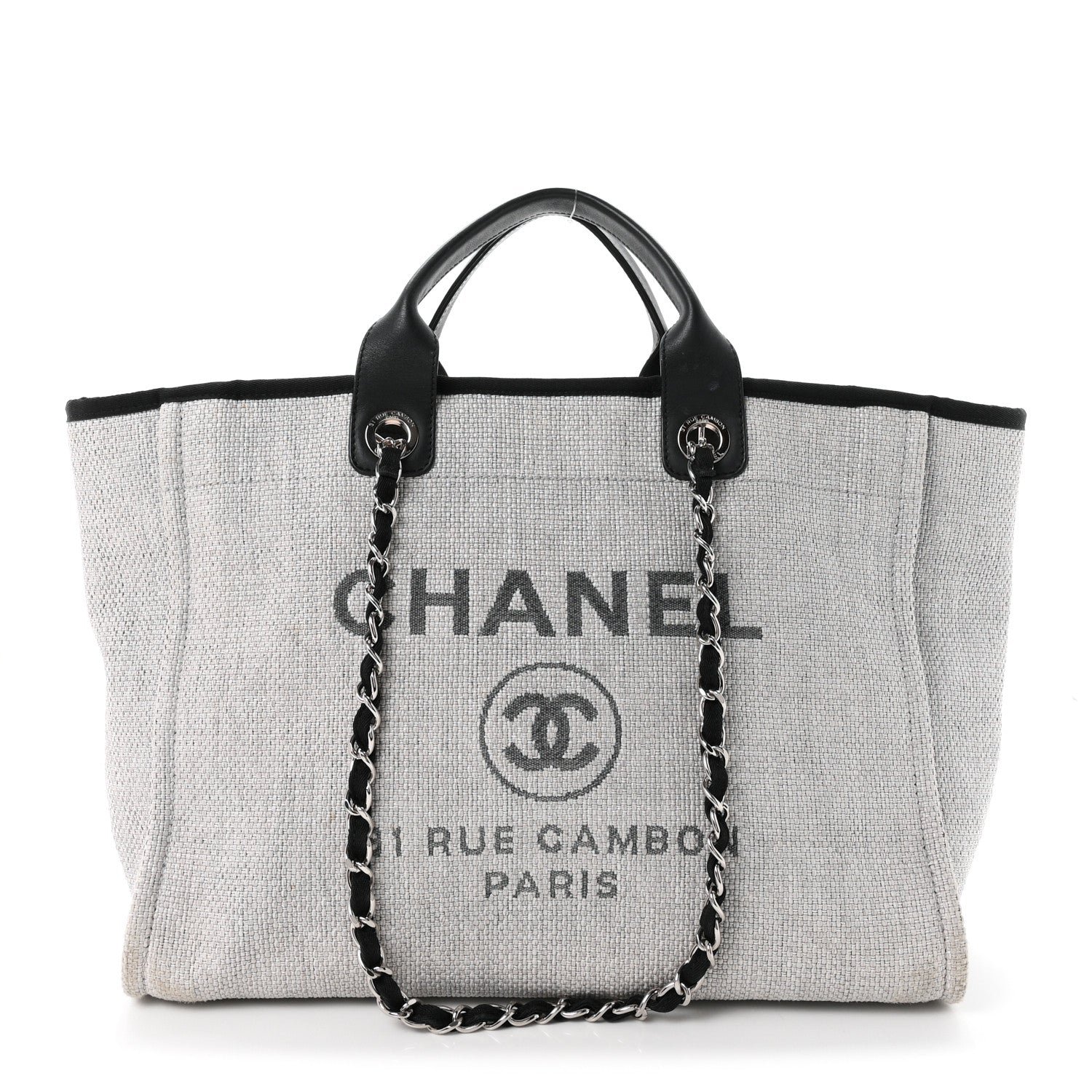 Chanel Canvas Deauville Large Tote Grey