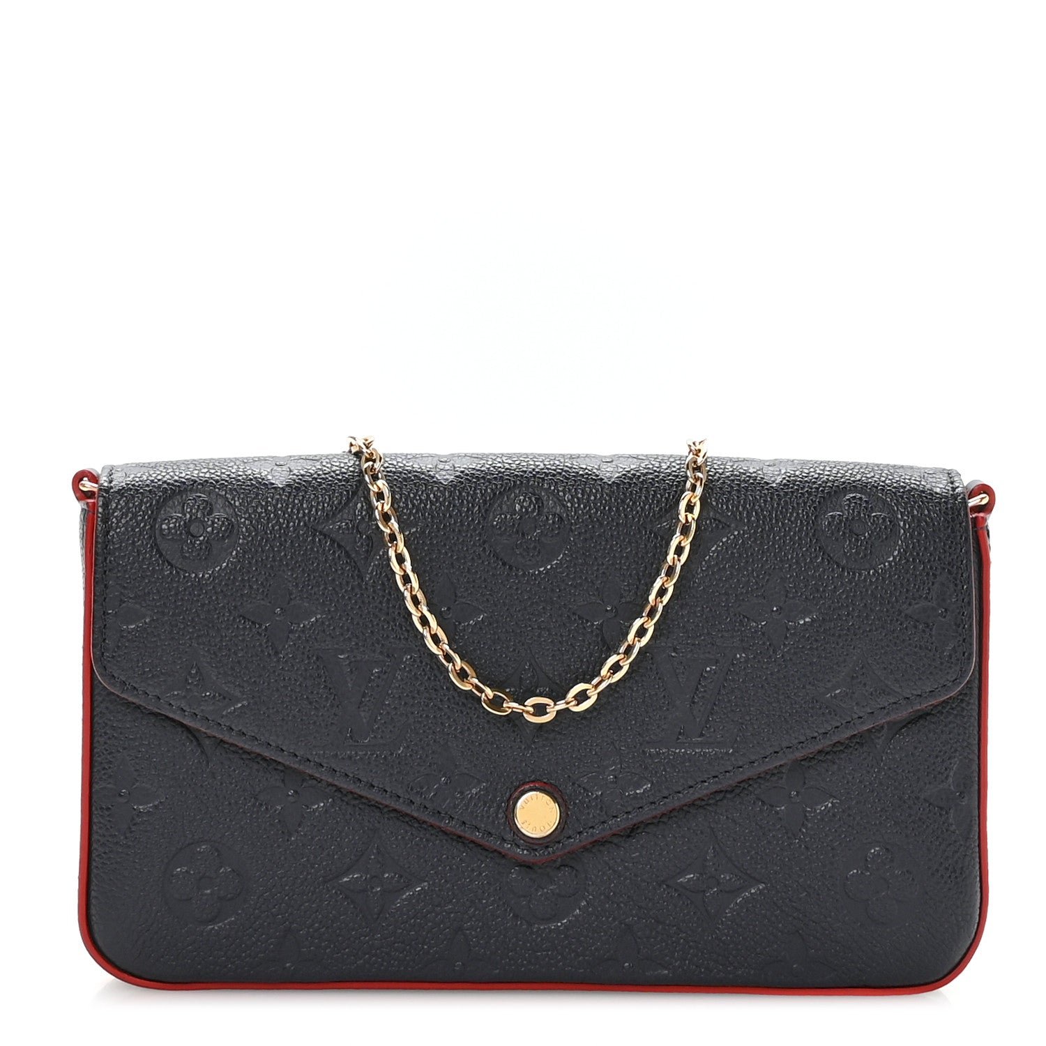 Louis Vuitton Louis Vuitton Empreinte Pochette Felicie Chain Wallet Marine Rouge