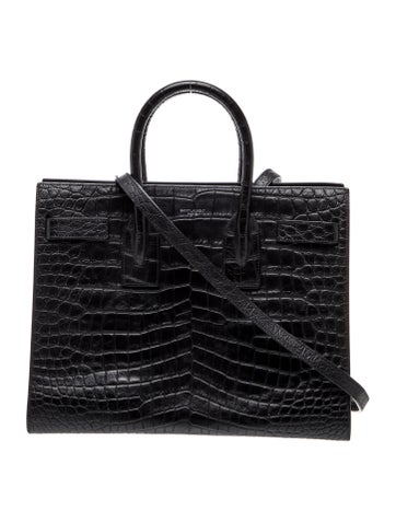 Embossed Leather Sac De Jour